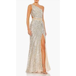 $598 Mac Duggal Gown Womens 2 Sequin Beaded Sparkly Shimmery Formal Gala Evening